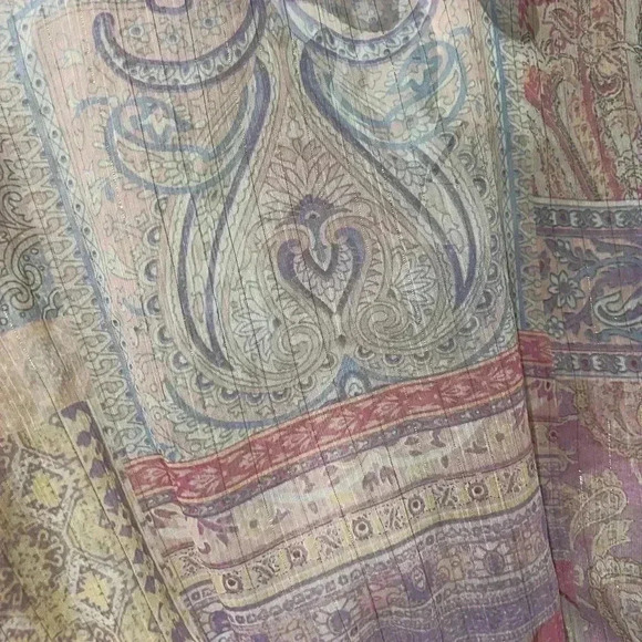 Zara Sheer Paisley Print Crop Top - Picture 8 of 9